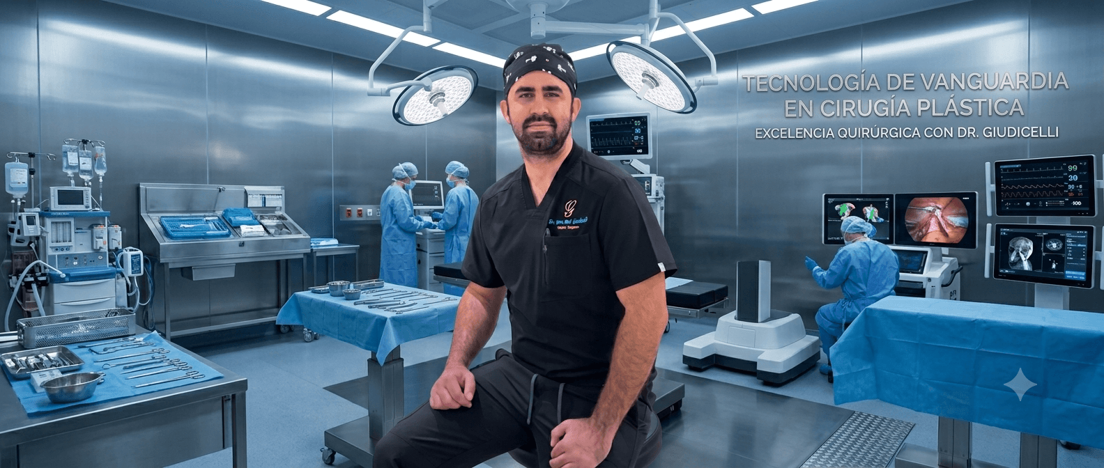 Dr. Jean Paul Giudicelli Saba in a modern operating room